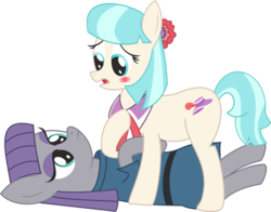 Size: 2724x2133 | Tagged: safe, artist:chris117, coco pommel, maud pie, g4, blushing, female, high res, lesbian, ship:coco pebbles, shipping, simple background, transparent background, vector
