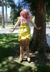 Size: 800x1146 | Tagged: safe, artist:kirihearts, fluttershy, human, g4, cosplay, irl, irl human, photo, solo