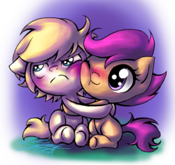 Size: 979x925 | Tagged: safe, artist:midnameowfries, scootaloo, g4, crossover, link, ponified, the legend of zelda
