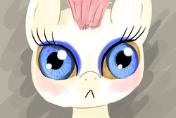 Size: 1800x1200 | Tagged: safe, artist:one-real-summer, sundance, pony, g1, baby, baby pony, female, nightmare fuel, solo