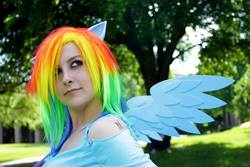 Size: 960x641 | Tagged: safe, artist:theduskoftwilight, rainbow dash, human, g4, cosplay, irl, irl human, photo, solo