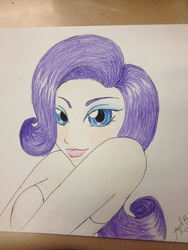 Size: 2448x3264 | Tagged: safe, artist:tayykitsune, rarity, human, g4, female, high res, humanized, solo, traditional art