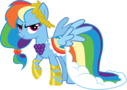 Size: 2802x1989 | Tagged: safe, artist:slo-momo, rainbow dash, pegasus, pony, g4, season 1, the best night ever, castle creator, clothes, cute, dashabetes, dress, female, gala dress, jewelry, mare, narrowed eyes, necklace, rainbow dash always dresses in style, rainbow dash's first gala dress, raised hoof, raised leg, simple background, slippers, solo, transparent background, vector