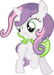 Size: 777x1087 | Tagged: safe, artist:breadking, sweetie belle, pony, g4, female, simple background, solo, transparent background, vector, wet mane