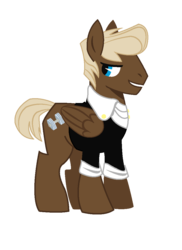 Size: 800x1097 | Tagged: safe, artist:dbkit, dumbbell, pegasus, pony, g4, alternate hairstyle, clothes, grand galloping gala, simple background, solo, transparent background, tuxedo