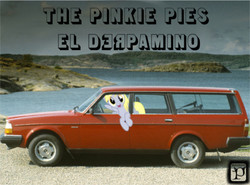 Size: 540x399 | Tagged: safe, artist:alozec, derpy hooves, pegasus, pony, g4, 2011, album cover, car, cover, crossover, el camino, el derpamino, female, mare, music, nonesuchrecords, parody, ponified, ponified album cover, rock, station wagon, the black keys, the pinkie pies, volvo