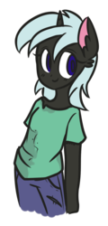 Size: 856x1784 | Tagged: safe, artist:looji, oc, oc only, oc:dark herb, unicorn, anthro, ambiguous facial structure, anthro oc, horn, solo