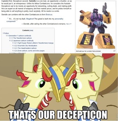 Size: 885x911 | Tagged: safe, flam, flim, g4, meme, swindle, that's my pony, that's my x, transformers