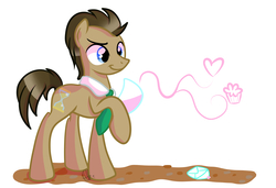 Size: 4000x2742 | Tagged: safe, artist:xwhitedreamsx, doctor whooves, time turner, g4, female, love letter, male, muffin, ship:doctorderpy, shipping, solo, straight