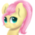 Size: 2000x2000 | Tagged: safe, artist:chiweee, part of a set, fluttershy, g4, alternate hairstyle, female, high res, simple background, solo, transparent background