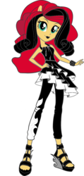 Size: 556x1168 | Tagged: safe, artist:thrashhead97, sunset shimmer, equestria girls, g4, female, recolor, simple background, solo, transparent background, vector