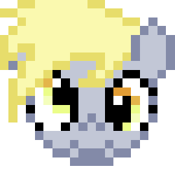 Size: 400x400 | Tagged: safe, artist:powhawkins, derpy hooves, pegasus, pony, g4, animated, female, mare, pixel art, solo
