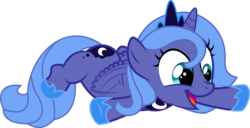 Size: 1208x619 | Tagged: safe, artist:lightningbolt, derpibooru exclusive, princess luna, pony, g4, cute, female, filly, fluttering, flying, show accurate, simple background, solo, svg, transparent background, vector, woona
