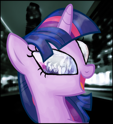 Size: 812x886 | Tagged: safe, artist:dropletx1, artist:great-5, twilight sparkle, car pony, g4, carlight sparkle, female, nightmare fuel, prius, scared, shading, solo, vector, wat