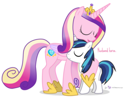Size: 960x750 | Tagged: safe, artist:dm29, princess cadance, shining armor, g4, age regression, colt, colt shining armor, cute, duo, eyes closed, hug, husbandhorse, julian yeo is trying to murder us, male, shining adorable, simple background, smiling, transparent background, vector, wifehorse, younger