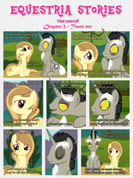 Size: 1800x2409 | Tagged: safe, artist:estories, discord, oc, oc:alice goldenfeather, alicorn, pegasus, pony, comic:find yourself, g4, alicornified, comic, ponified, pony discord, race swap