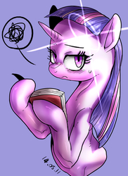 Size: 713x977 | Tagged: safe, artist:nekubi, twilight sparkle, g4, female, lens flare, looking at you, solo