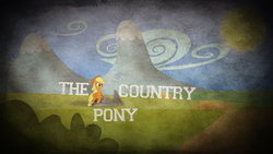 Size: 1920x1080 | Tagged: safe, artist:mesmoir, applejack, g4, female, field, rock, sitting, solo, vector, wallpaper