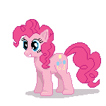Size: 150x150 | Tagged: safe, artist:tomdantherock, pinkie pie, g4, :p, animated, cute, diapinkes, ear flick, eyes closed, female, floppy ears, grin, horses doing horse things, pawing the ground, smiling, solo, tongue out