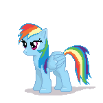 Size: 150x150 | Tagged: safe, artist:tomdantherock, rainbow dash, g4, animated, female, floppy ears, pawing the ground, solo, wink
