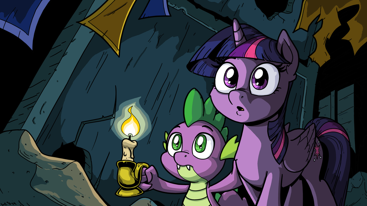 spike, twilight sparkle, alicorn, pony, candle, female, i can't believ...
