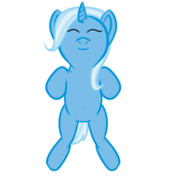 Size: 500x500 | Tagged: safe, artist:karmadash, trixie, pony, g4, baby, baby pony, belly button, bellyrubs, female, solo