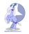 Size: 820x974 | Tagged: safe, artist:churobu, oc, oc only, oc:moon sparkle, original species, unideer, moon, solo, tall, unshorn fetlocks