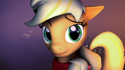 Size: 1920x1080 | Tagged: safe, artist:sourcerabbit, applejack, g4, 3d, female, solo, source filmmaker