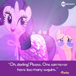 Size: 549x548 | Tagged: safe, fluttershy, rarity, g4, official, hub logo, the hub