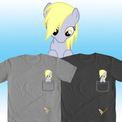 Size: 664x664 | Tagged: safe, derpy hooves, pegasus, pony, g4, clothes, female, flag, mare, t-shirt, welovefine