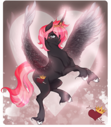 Size: 900x1034 | Tagged: safe, artist:cigarscigarettes, oc, oc only, oc:eros, alicorn, pony, alicorn oc, solo