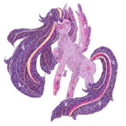 Size: 800x800 | Tagged: safe, artist:ponynautic, twilight sparkle, alicorn, pony, g4, female, mare, rainbow power, solo, twilight sparkle (alicorn)