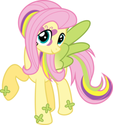 Size: 2718x3000 | Tagged: safe, artist:katequantum, fluttershy, pegasus, pony, g4, female, high res, rainbow power, solo