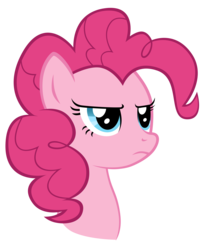 Size: 4081x4967 | Tagged: safe, artist:eugene-joe-c, pinkie pie, g4, absurd resolution, female, simple background, solo, transparent background, unamused, vector