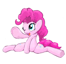 Size: 591x579 | Tagged: safe, artist:okara, pinkie pie, g4, female, pixiv, solo