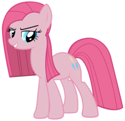 Size: 3100x3000 | Tagged: safe, artist:mihaaaa, pinkie pie, g4, bedroom eyes, female, flirting, high res, pinkamena diane pie, simple background, solo, transparent background, vector