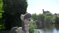 Size: 3648x2052 | Tagged: safe, artist:hashbro, octavia melody, g4, 3d print, cathedral, city:limoges, figure, france, high res, irl, photo, photography, ponies around the world