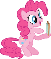 Size: 3000x3423 | Tagged: safe, artist:wolfy987, pinkie pie, earth pony, pony, g4, cute, female, harmonica, high res, looking at something, mare, musical instrument, open mouth, pointing, simple background, sitting, smiling, solo, transparent background, vector