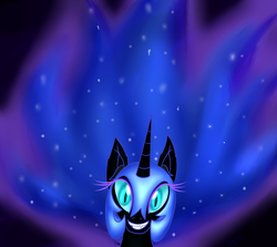 Size: 2800x2500 | Tagged: safe, artist:novaspark, nightmare moon, g4, female, high res, smiling, solo