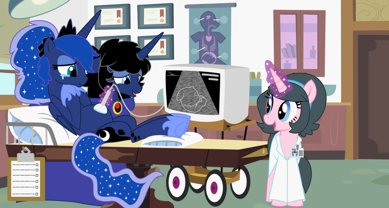 640061 Safe Artistevilfrenzy Princess Luna Oc G4 Canon X Oc Crying Female Fetus 2724