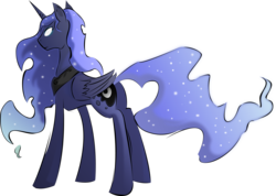 Size: 4777x3401 | Tagged: safe, artist:plone, artist:stupidyou3, princess luna, g4, absurd resolution, female, glowing eyes, simple background, solo, transparent background, vector