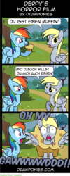 Size: 564x1414 | Tagged: safe, artist:drawponies, derpy hooves, rainbow dash, pegasus, pony, g4, best pony, comic, female, german, mare, muffin, omg, troll 2