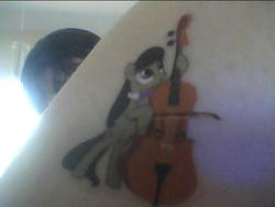 Size: 640x480 | Tagged: safe, artist:scribblydiblydoo, octavia melody, g4, irl, photo, tattoo