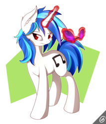 Size: 1600x1877 | Tagged: safe, artist:capseys, dj pon-3, vinyl scratch, g4, female, solo