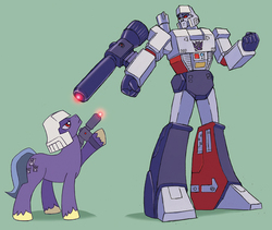 Size: 615x519 | Tagged: safe, artist:sketchviper, megatron, ponified, transformers