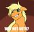 Size: 1259x1171 | Tagged: safe, artist:tattoorex, applejack, g4, earring, female, floppy ears, grin, meme, parody, smiling, solo, why not both