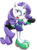 Size: 872x1190 | Tagged: safe, artist:blehmaster7, rarity, anthro, plantigrade anthro, g4, chalky outlines, crossover, female, solo, sonic the hedgehog (series), sonicified, style emulation