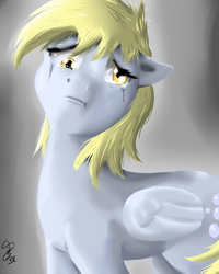 Size: 1500x1875 | Tagged: safe, artist:steveskunk, derpy hooves, pegasus, pony, g4, female, mare, sad, solo