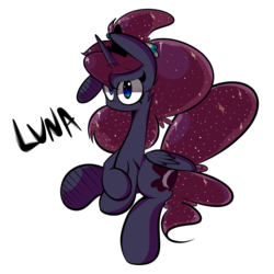 Size: 1280x1280 | Tagged: safe, artist:turtlefarminguy, princess luna, luna-afterdark, g4, best princess, cute, female, lunabetes, simple background, solo