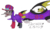 Size: 918x551 | Tagged: safe, artist:brokenhero0409, dick dastardly, muttley, ponified, the mean machine, wacky races